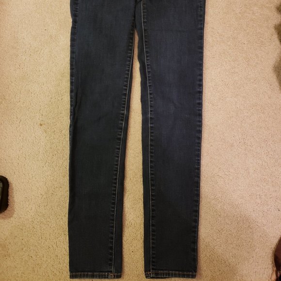 Dark Denim Women's American Eagle Denim Skinny Jeans - Size 2 Long - Picture 4 of 4